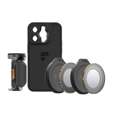 Image de PolarPro LiteChaser iPhone 14 Pro Filmmaking Kit Comprenant Un étui pour Grip Filtre VND 3 5 CP Les créateurs Mobile