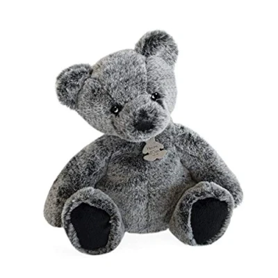 Image de Histoire d&#039;Ours Grande Peluche Ours Collection Sweety Mousse 40cm Anthracite Idée Cadeau de Naissance Bébé Avec Boîte Toute Douce pour Enfants les Câlins HO3019