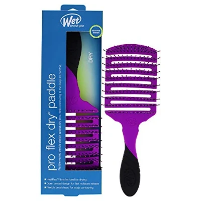 Image de Wet Brush Pro Flex Dry Paddle Brosse à Cheveux Noir pour Unisexe 1 Unité