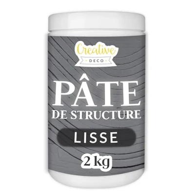 Image de Creative Deco Modeling Paste Pâte de Structure Lisse 2kg Gris Foncé à Relief pour Peinture Acrylique Modelling Texturée Pate Modelage Effet 3D et Texture Art