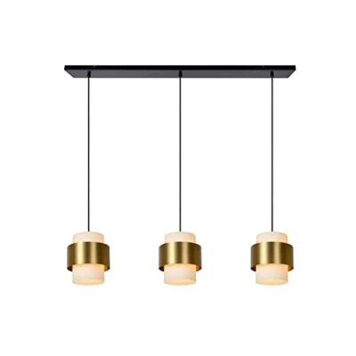 Image de LUCIDE FIRMIN Suspension 3xE27 Or Mat/Laiton