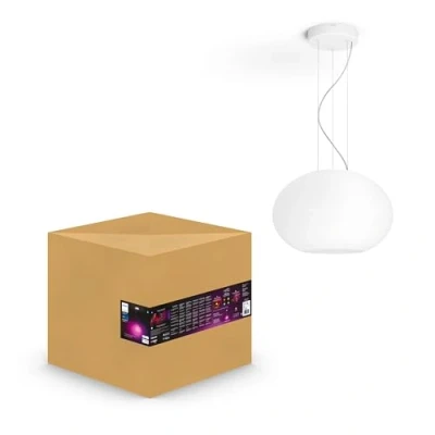 Image de Philips Hue White &amp; Color Ambiance FLOURISH Suspension 31W Bluetooth Blanc, fonctionne avec Alexa, Google Assistant et Apple Homekit
