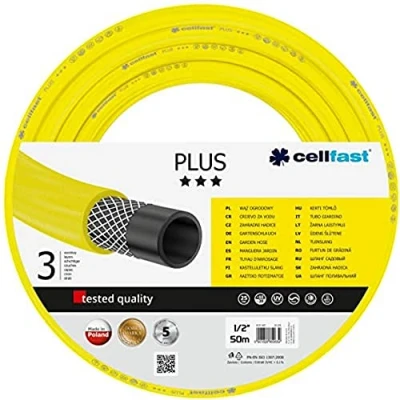 Image de Cellfast 1702153100 Plus Tuyau d&#039;arrosage Jaune 1/2&quot; 50 m