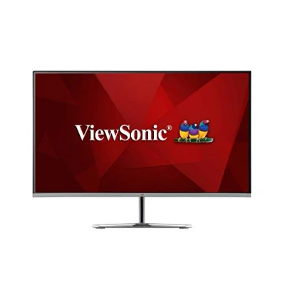 Image de ViewSonic VX2776 SMH Moniteur 27&quot;, Full HD, 4ms, 250 nits, VGA, HDMI, DisplayPort, hauts parleurs, chassis argenté sans bords