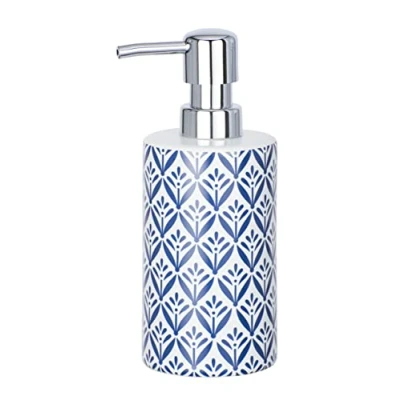 Image de WENKO Distributeur de Savon en céramique Lorca, Bleu Liquide