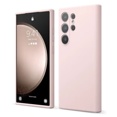 Image de elago Coque Silicone Liquide Compatible avec Samsung Galaxy S24 Ultra, Qualité Supérieure, Protection Intégrale [Structure Antichoc 4 Couches], Doublure Microfibre Douce Anti Rayures (Rose)