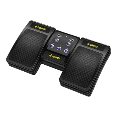 Image de Donner Pédale Tourne page Bluetooth pour tablette rechargeable Noir