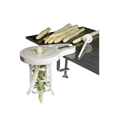 Image de Lurch Éplucheur à asperges II/de table 6 lames, y compris support de vert, lames en plastique/acier inoxydable, blanc, 11 x 14 24 cm