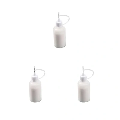 Image de Lot de 3 flacons colle vides 30 ml avec aiguille précision pour papier Quilling DIY Craft