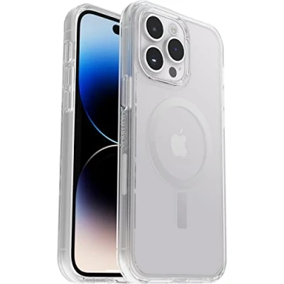 Image de Otterbox Symmetry+ Transparente Coque pour iPhone 14 Pro Max MagSafe, Antichoc, Anti Chute, Fine,supporte 3 x Plus de Chutes Que la Norme Militaire,antimicrobien,Transparent,Livré sans Emballage
