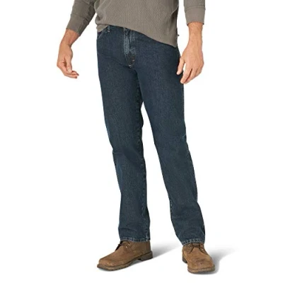 Image de Wrangler Authentics Jean Homme Coupe Classique, Bleu Nuit, 36W x 31L