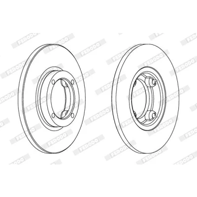 Image de FERODO PREMIER DDF1076C Disque de frein 236 12,5 4 plein revêtu sans vis/boulons CHEVROLET: Matiz, Spark, DAEWOO: Matiz I 3/5 portes