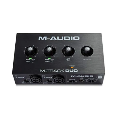 Image de M audio TRACK DUO Interface ou carte son USB avec 2 entrées pour microphones et logiciels