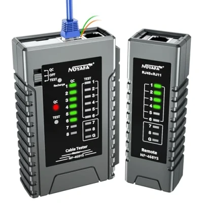 Image de NOYAFA Testeur de réseau, câble réseau RJ45, QC LAN Test pour RJ11, RJ12, continuité Ethernet, CAT3 CAT5 CAT6 câble, POE