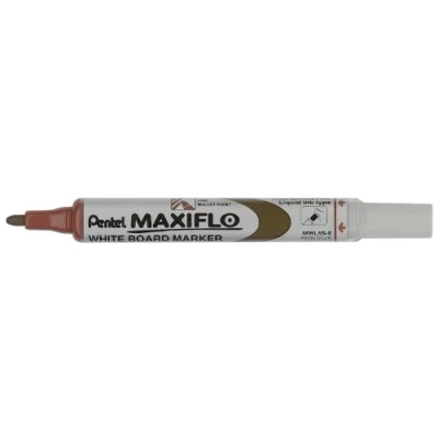 Image de Pentel Maxiflo Green Label Marqueur pour Tableau Blanc à Pointe conique Marron