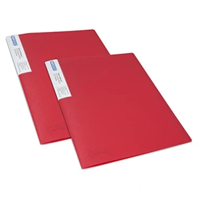 Image de Rapesco 1674 Germ Savvy Antibactérien, Protège Document A4 avec 20 Pochettes, Rouge, Lot de 2 Documents