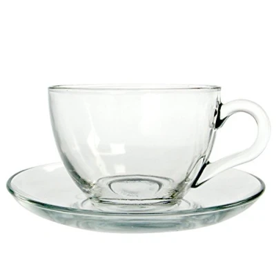 Image de Pasabahce Basic Service à Thé avec Assiettes, Verre, Transparent, 12 Pièces