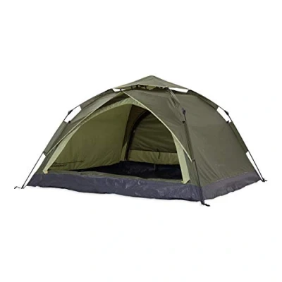 Image de Lumaland x Where Tomorrow Tente de Camping Dôme Pop up Tete Légère 3 Personnes Camping/Festivals 2 Entrées 210 190 110 cm Vert