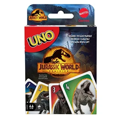 Image de Barbie GXD72 Mattel Games Uno Jurassic World 3, Jeu De Société et Cartes, 2 À 10 Joueurs, Dès 7 Ans