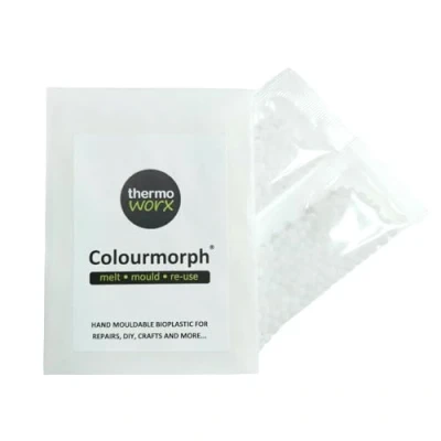 Image de Thermoworx Colourmorph. Thermoplastique moulé à la main multi usages, fondu, moule et réutilisable (blanc)