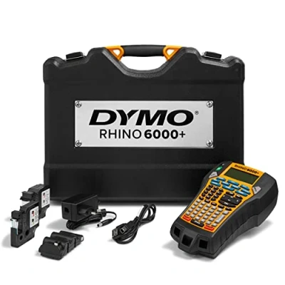 Image de DYMO Rhino 6000+ étiqueteuse Industrielle avec Mallette de Transport Imprimante d&#039;étiquettes aux Nombreuses Fonctions et dotée d&#039;une Connexion PC