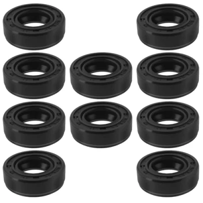 Image de Create idea Lot de 10 joints d&#039;étanchéité à double lèvre en nitrile TC R23 avec ressort 12 x 22 7 mm pour pompe hydraulique moteur transmission