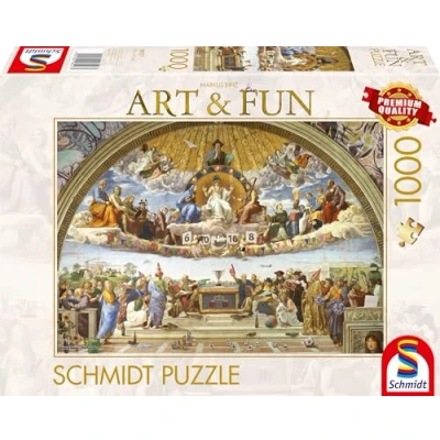 Image de Schmidt Spiele 58527 Markus Binz Disputation du Saint Sacrement 2024 Puzzle 1000 pièces Multicolore