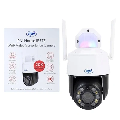 Image de PNI Caméra de vidéosurveillance Maison IP575 5MP WiFi,Zoom Optique 20x,Objectif varifocale