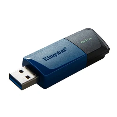 Image de Kingston DataTraveler Exodia M Lot de 2 Clé USB 3.2 Gen 1 DTXM/64GB 2P avec capuchon mobile (Noir + Bleu)