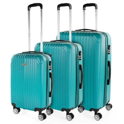 Image de ITACA Valises. Lot de Valise Rigides 4 roulettes Grande Taille, soute Avion, Bagages pour Voyages.Ensemble Voyage. Verrouillage à Combinaison T71500, Vert Menthe