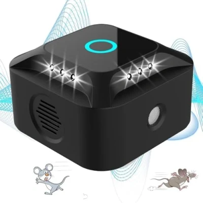 Image de répulsif à ultrasons pour Souris, Rats, avec lumière LED Souris rongeurs parasit Rats araignées