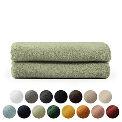 Image de Blumtal Essuie Main Vert Pastel Lot De 2 Serviette Coton Toilette 50x100 Certifié Oeko TEX®