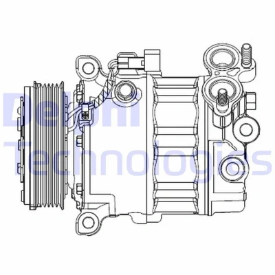 Image de DELPHI CS20512 Compresseur De Climatisation 7ZSB16 PAG 46 FORD: Grand C Max, S Max Mk1, 2, VOLVO: V60 I, V40 3/5 portes, S60 II