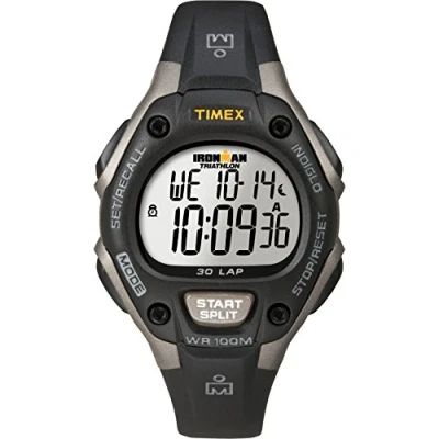 Image de Timex T5E961 Montre Femme Quartz Digitale Bracelet Résine Noir