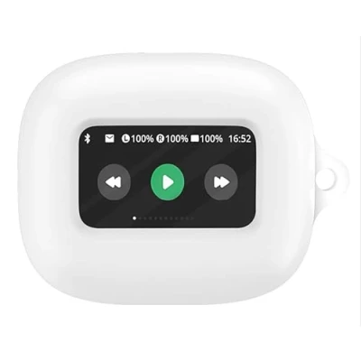 Image de GIOPUEY Étuis Compatible avec JBL Live Beam 3, Coque Silicone, Poids léger, Antichoc, Portable Blanc