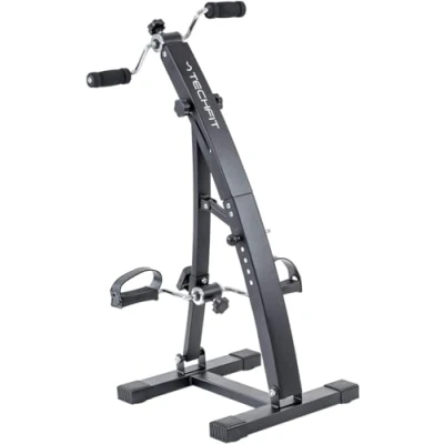 Image de TechFit Mini Vélo de Récupération avec Manivelle Double Réglable, Adapté pour Pieds et Bras Exercices, Moniteur LCD Intégré