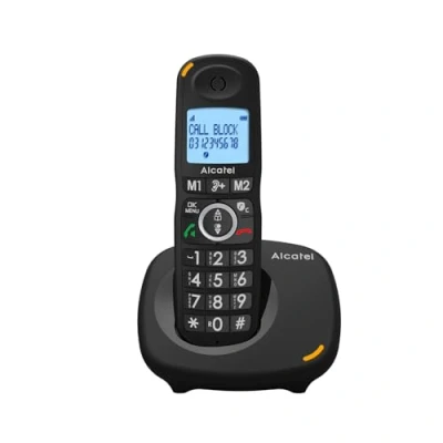 Image de Alcatel XL595 B, téléphone sans fil à grosses touches, grand écran et audio boost Fonction blocage d&#039;appels
