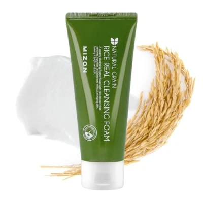 Image de Mizon, Natural Grain, Rice Real Cleansing Foam, 5.07 fl oz (150 ml)