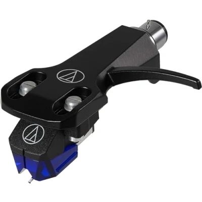 Image de Audio Technica AT XP3/H Cellule Stéréo à Double Aimants Mobile avec Porte DJ Bleu