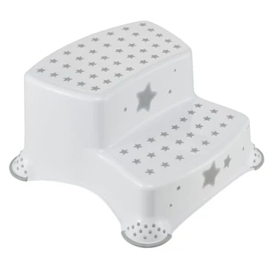 Image de keeeper Stars Tabouret Marchepied à Deux Marches, de 3 14 Ans, Antidérapant, Igor, Blanc