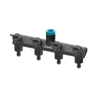 Image de Cellfast Distributeur 4 Voies Raccordement Tuyau D&#039;arrosage en Fibre De Verre Régulation Continue Robinet G1/2&quot; G3/4&quot; G1 Ergo