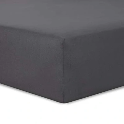 Image de Vision Drap Housse 140 x 190 cm Coloris: Anthracite 100% Coton: 57 Fils 4 Coins élastiques