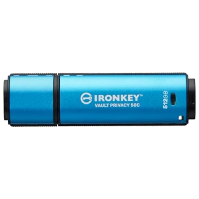 Image de Kingston IronKey Vault Privacy 50 FIPS 197 Type C Certifié et clé USB chiffrée XTS AES 256 bits pour la protection des données IKVP50C 512GB