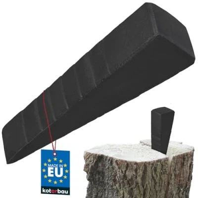 Image de KOTARBAU® Coin de Fendage Forgé en Acier 219 mm 3,0 kg Grenade Bois Fendeur Bûches d&#039;abattage bûche Levage d&#039;enfoncement pour Abattre et Fendre du