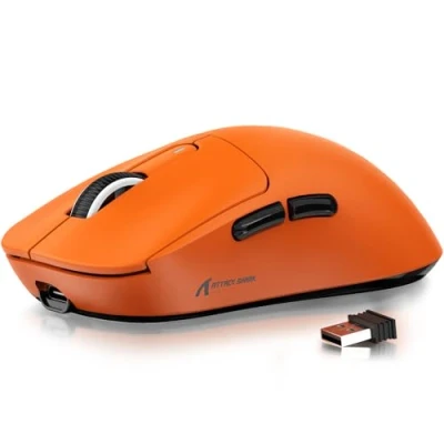 Image de ATTACK SHARK X3 Souris Superlight 49 G, capteur de Jeu PixArt PAW3395, sans Fil/Filaire BT/2,4 6 DPI réglables jusqu&#039;à 26 000, Batterie 200 Heures, G502, Bureau pour Win11/