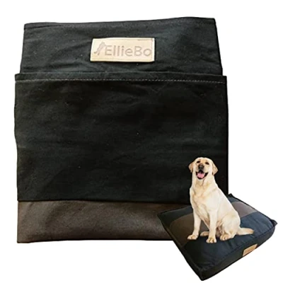 Image de Ellie Bo Housse de Rechange pour lit Chien Motif Rayures, 122 cm, 117 x 75 2 l, Noir/Marron