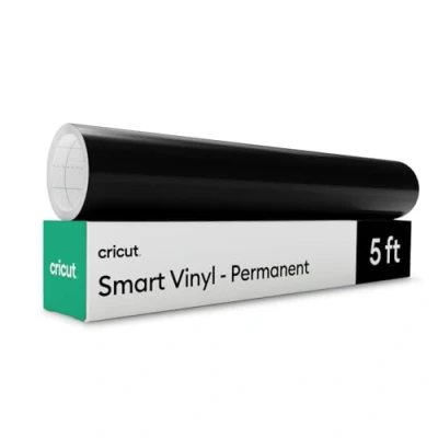 Image de Cricut Smart Vinyl Permanent, Noir, 13 po x 5 pi en vrac (1)
