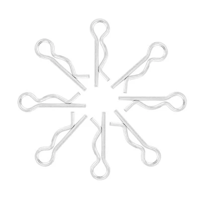 Image de Kit d&#039;assortiment de Goupilles fendues, goupille d&#039;attelage, 1 * 18mm Type R Clips fendue en fer galvanisé retenue plaquées Pinces à ressort Épingle cheveux (Lot 50)