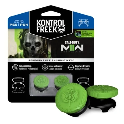 Image de KontrolFreek Call of Duty: Modern Warfare II Performance Baguettes pour PlayStation 4 (PS4) et 5 (PS5) 2 High Rise, Hybride/Flat Noir/Vert