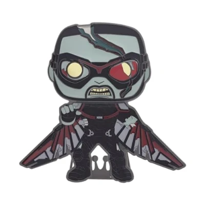 Image de Loungefly POP! Large Enamel Pin MARVEL: Marvel FALCON What If ZOMBIE en Émail Broche Fantaisie Mignonne à Collectionner pour les Sacs Dos et